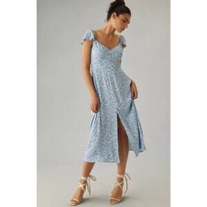 NWT Reformation Blue Floral Baxley Dress - Size 14W